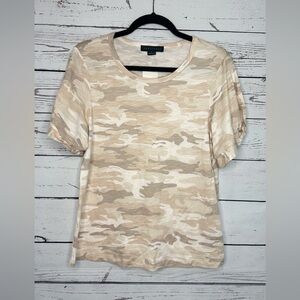 Sanctuary Beige & Cream Camo Short Sleeve Tee